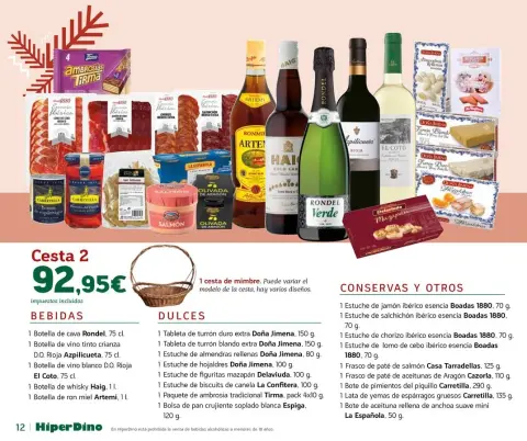 Ofertas de HiperDino España de 10 a 24 noviembre 2025 Catálogo de Lotes y Cestas - Página 12