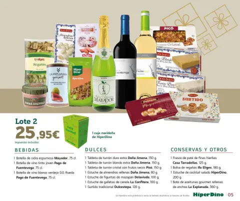 Ofertas de HiperDino España de 10 a 24 noviembre 2025 Catálogo de Lotes y Cestas - Página 5
