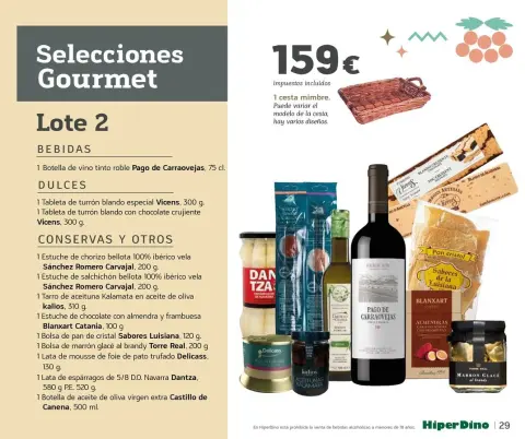 Ofertas de HiperDino España de 10 a 24 noviembre 2025 Catálogo de Lotes y Cestas - Página 29