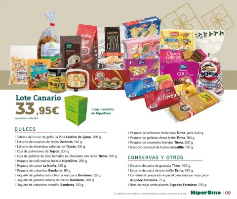 Ofertas de HiperDino España de 10 a 24 noviembre 2025 Catálogo de Lotes y Cestas - Página 9