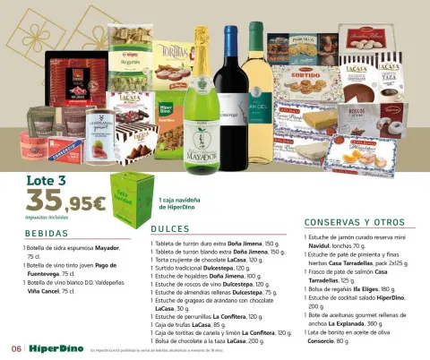 Ofertas de HiperDino España de 10 a 24 noviembre 2025 Catálogo de Lotes y Cestas - Página 6