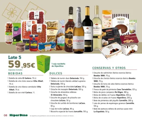 Ofertas de HiperDino España de 10 a 24 noviembre 2025 Catálogo de Lotes y Cestas - Página 8