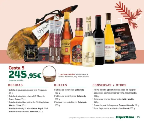 Ofertas de HiperDino España de 10 a 24 noviembre 2025 Catálogo de Lotes y Cestas - Página 15