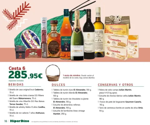 Ofertas de HiperDino España de 10 a 24 noviembre 2025 Catálogo de Lotes y Cestas - Página 16