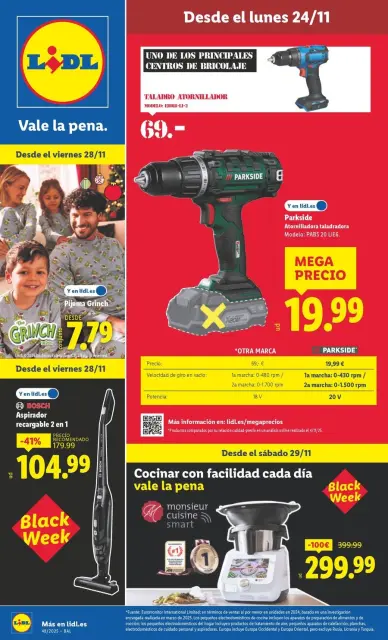 Ofertas de Lidl España de 24 a 30 noviembre 2025 ofertas de herramientas de hardware - Página 1