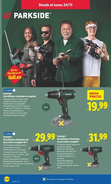 Ofertas de Lidl España de 24 a 30 noviembre 2025 ofertas de herramientas de hardware - Página 8