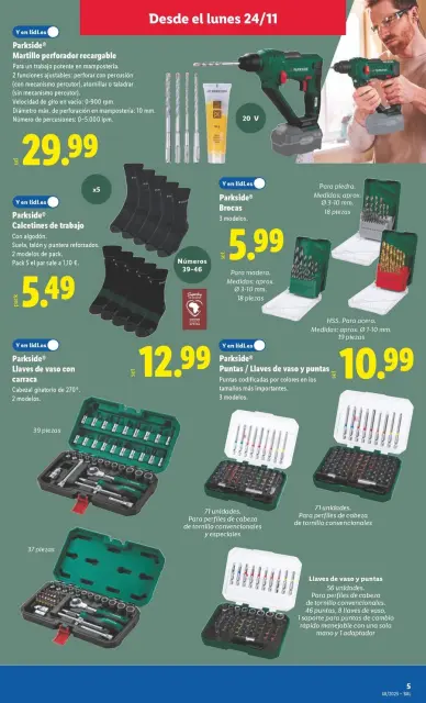 Ofertas de Lidl España de 24 a 30 noviembre 2025 ofertas de herramientas de hardware - Página 7
