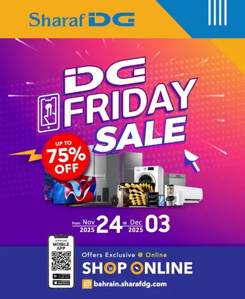 Sharaf DG Bahrain Offers from 24 November to 3 December 2025 Friday Sale - Page 1