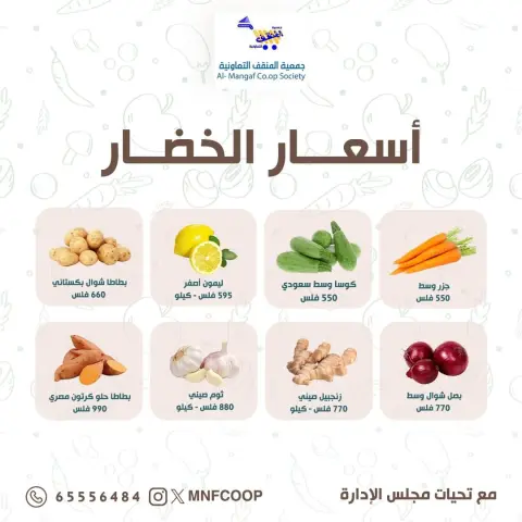 عروض جمعية المنقف التعاونية الكويت من 6 حتى 7 ديسمبر 2025 عروض الخضار والفواكه - صفحة 1