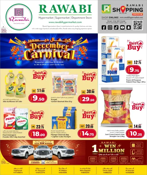 Rawabi Markets Qatar Offers from 11 to 20 December 2025 December Carnival Offers - Page 1