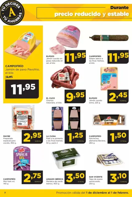 Ofertas de ‎Alimerka Supermercados‎ España de 2 diciembre 2025 a 1 febrero 2026 Folleto de ofertas Tu decides tu ahorras - Página 19