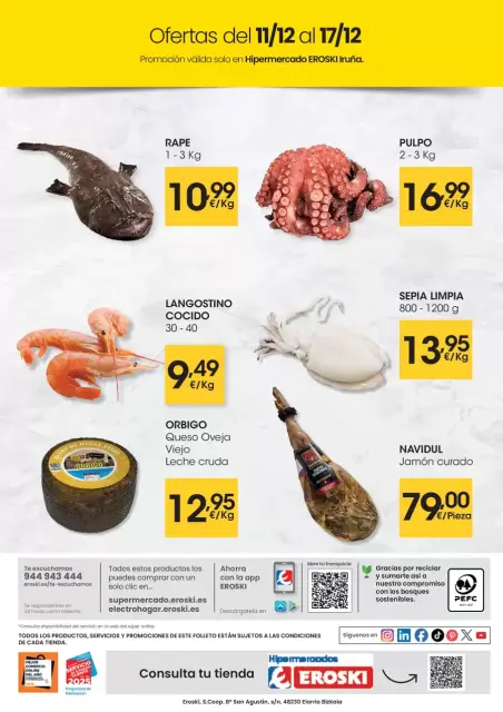 Ofertas de Eroski España de 11 a 17 diciembre 2025 Ofertas navideñas - Página 4