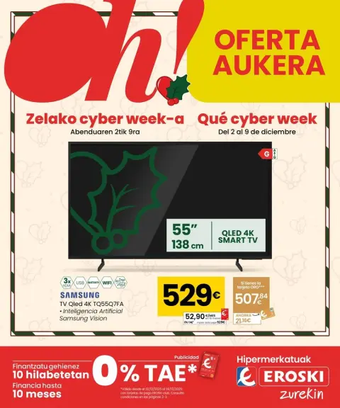Ofertas de Eroski España de 2 diciembre a 9 enero 2026 Ofertas de electrónica - Página 1