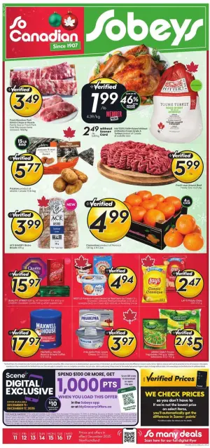 Sobeys Canada Offers from 11 to 17 December 2025 Weekly ad - Page 1
