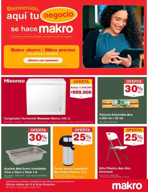 Ofertas de Makro Colombia de 12 a 18 diciembre 2025 Promoción especial - Página 1