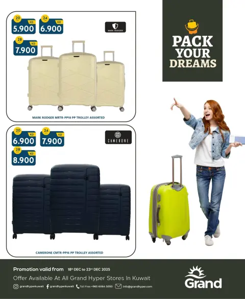 Offres Grand hypermarché Koweït de 18 à 23 décembre 2025 offres sur les sacs de voyage - Page 3