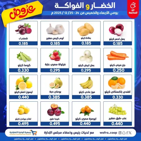 عروض جمعية الوفرة التعاونية الكويت من 24 حتى 25 ديسمبر 2025 عروض الخضار والفواكه - صفحة 2