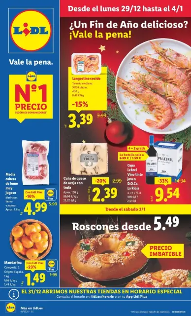 Ofertas de Lidl España de 29 diciembre a 4 enero 2026 ofertas semanales - Página 1