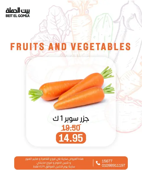 Gomla House Egypt Offers Monday 29 December Vegetable and fruit offers - Page 7