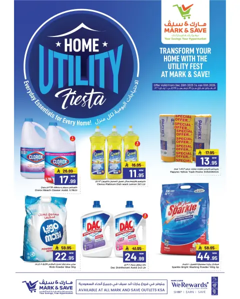 Mark & Save Saudi Arabia Offers from 28 December to 10 January 2026 Home Essentials Deals - Page 1