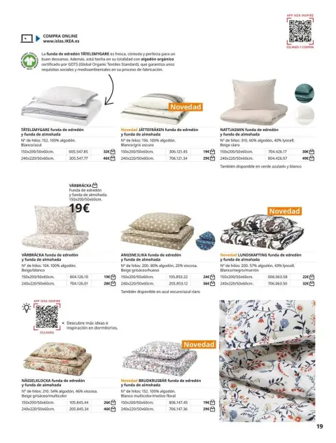 Ofertas de IKEA España de 2 septiembre a 31 enero 2026 Catálogo Ropa de cama - Página 19