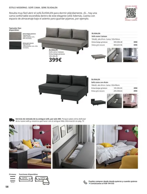 Ofertas de IKEA España de 2 septiembre a 31 enero 2026 Catálogo Sofás - Página 58