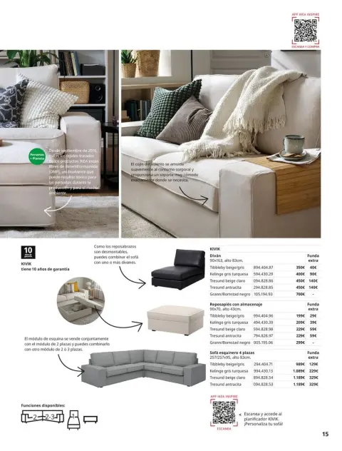 Ofertas de IKEA España de 2 septiembre a 31 enero 2026 Catálogo Sofás - Página 15