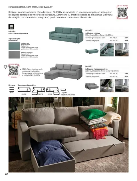 Ofertas de IKEA España de 2 septiembre a 31 enero 2026 Catálogo Sofás - Página 62