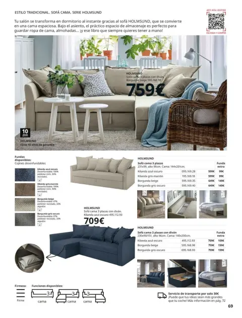 Ofertas de IKEA España de 2 septiembre a 31 enero 2026 Catálogo Sofás - Página 69
