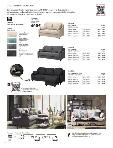 Ofertas de IKEA España de 2 septiembre a 31 enero 2026 Catálogo Sofás - Página 28