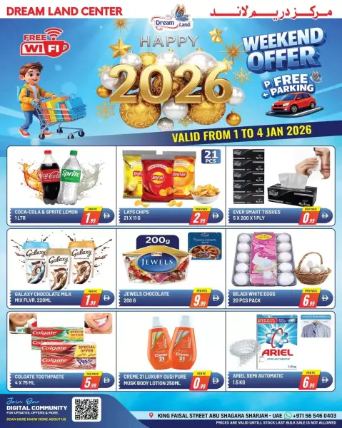 Offres supermarché Dream Land Émirats arabes unis de 1 à 4 janvier 2026 Offres week-end - Page 1
