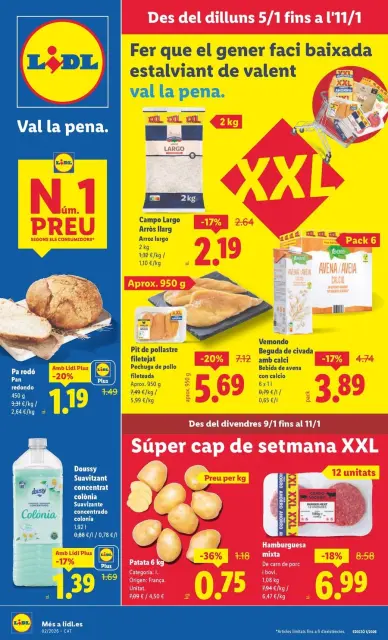 Ofertas de Lidl España de 5 a 11 enero 2026 Ofertas XXL - Página 1