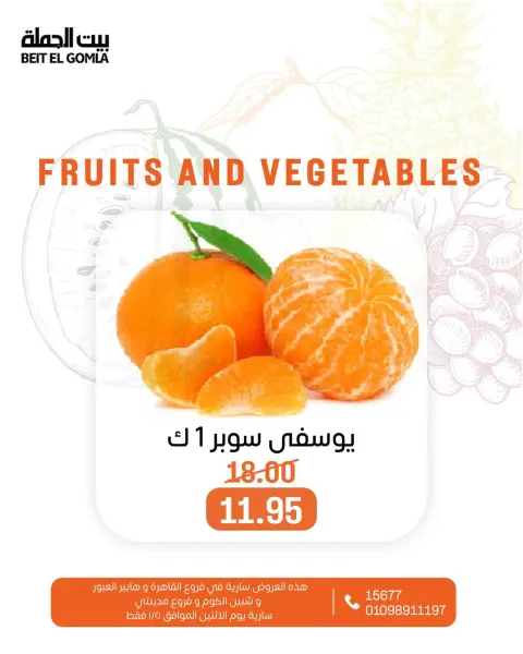 Gomla House Egypt Offers Monday 5 January Vegetable and fruit offers - Page 14