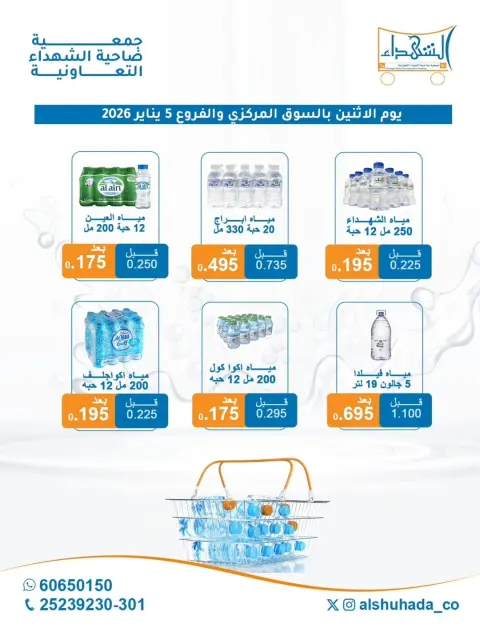 Ofertas de Cooperativa Al Shuhada Kuwait lunes 5 enero Oferta semanal de agua - Página 2