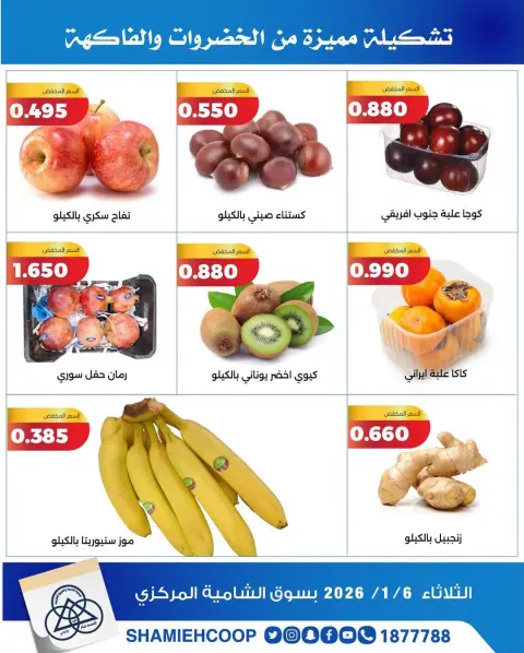 Shamieh coop Kuwait Offers Tuesday 6 January Vegetable and fruit offers - Page 5