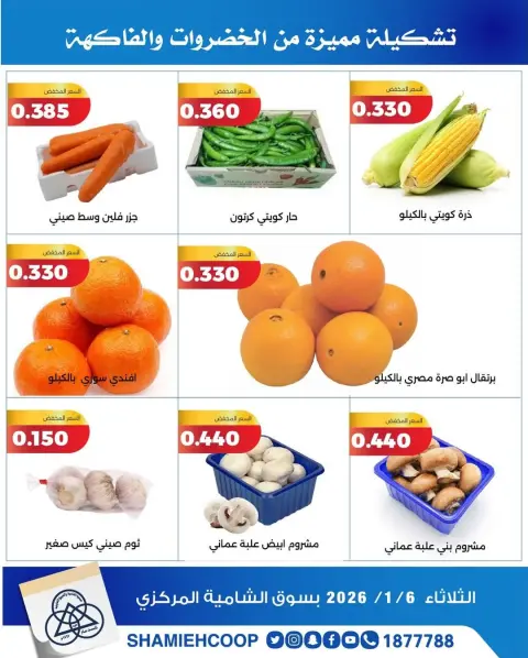 Shamieh coop Kuwait Offers Tuesday 6 January Vegetable and fruit offers - Page 6