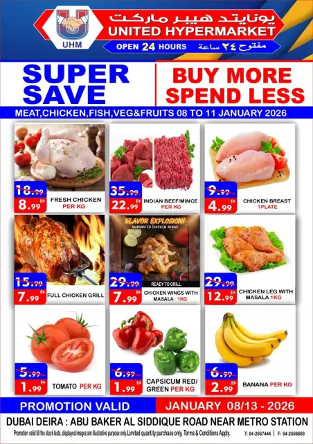 Ofertas de Hipermercado United  Dubai  de 8 a 13 enero Ahorros increíbles - Página 24
