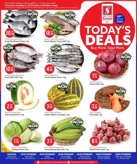 Offres Hypermarché Safari Qatar seulement vendredi 9 janvier Offre du jour - Page 1