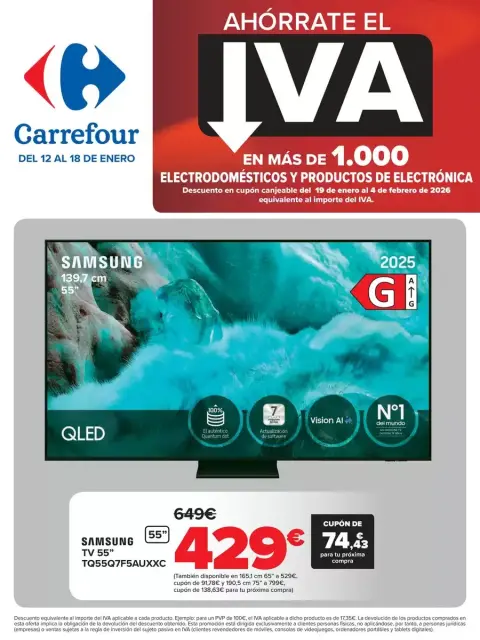 Ofertas de Carrefour España de 12 a 18 enero 2026 Ahorrate el IVA - Página 1