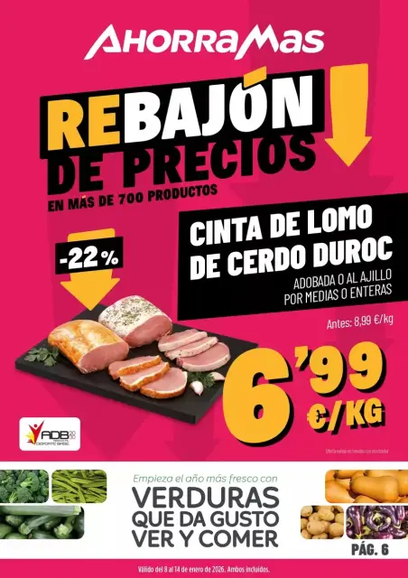 Ofertas de Ahorramas España de 8 a 14 enero 2026 Rebajón De Precios - Página 1
