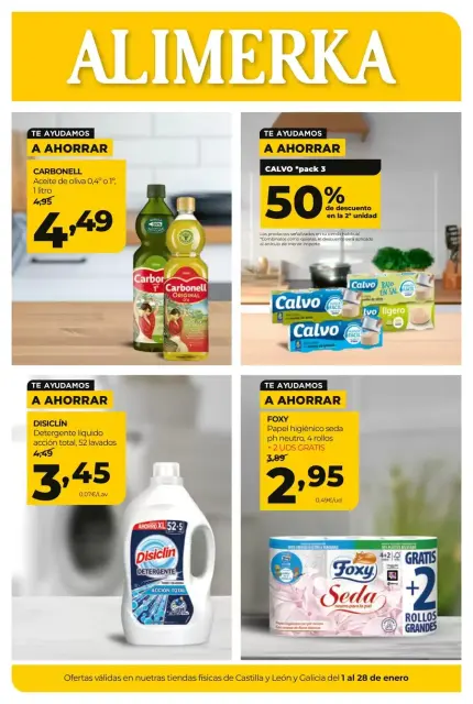 Ofertas de ‎Alimerka Supermercados‎  Castilla, León y Galicia  de 1 a 28 enero Nuevas ofertas - Página 1