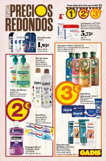 Ofertas de GADIS España de 8 a 14 enero 2026 Especial Precios Redondos - Página 43