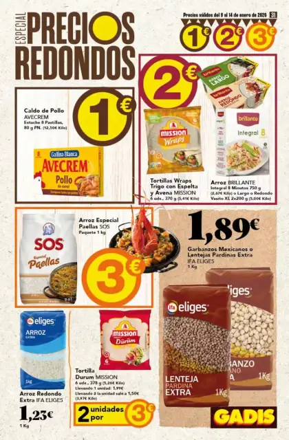 Ofertas de GADIS España de 8 a 14 enero 2026 Especial Precios Redondos - Página 31