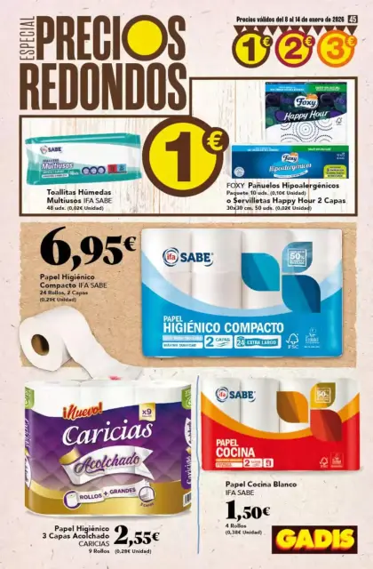 Ofertas de GADIS España de 8 a 14 enero 2026 Especial Precios Redondos - Página 45