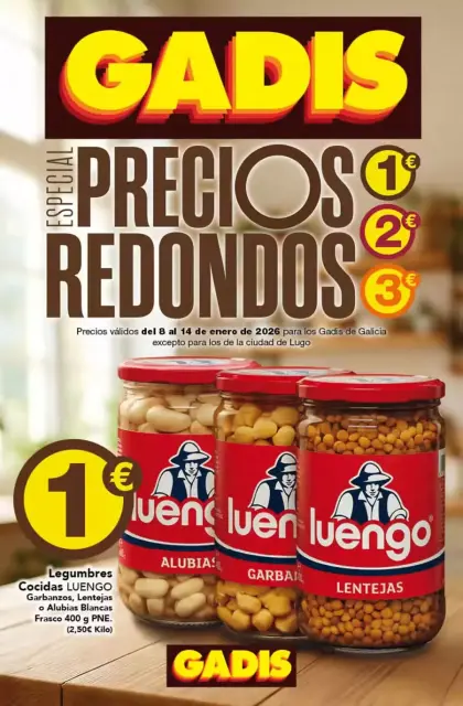 Ofertas de GADIS España de 8 a 14 enero 2026 Especial Precios Redondos - Página 1