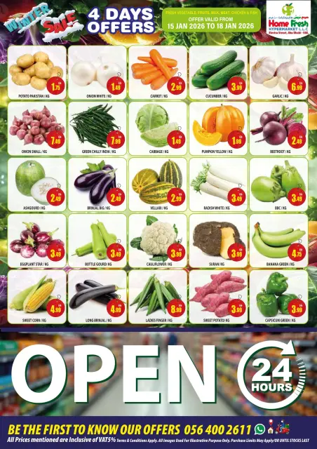 Ofertas de supermercado Home Fresh Emiratos Árabes Unidos de 15 a 21 enero 2026 Ofertas de invierno - Página 2