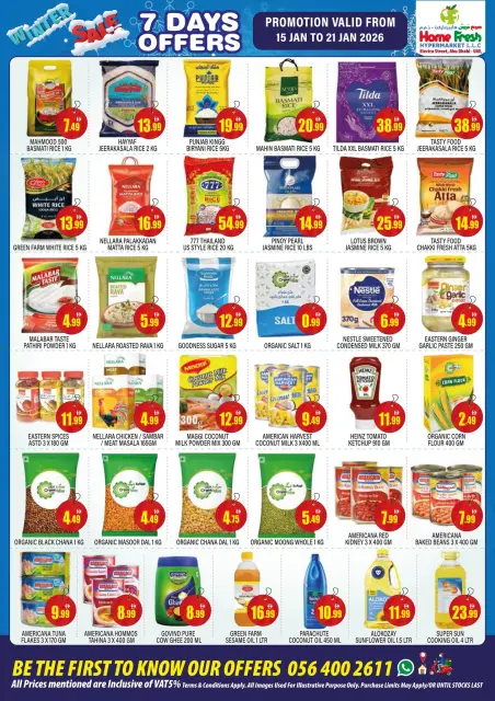Ofertas de supermercado Home Fresh Emiratos Árabes Unidos de 15 a 21 enero 2026 Ofertas de invierno - Página 6
