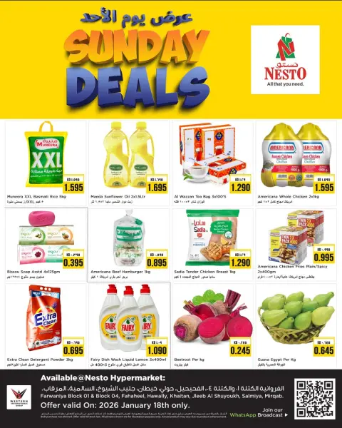 Ofertas de Nesto Hipermercados Kuwait domingo 18 enero Ofertas de domingo - Página 1