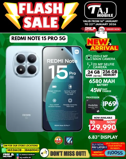 Offres Mobiles Taj Bahrein de 16 à 22 janvier 2026 vente Flash - Page 6