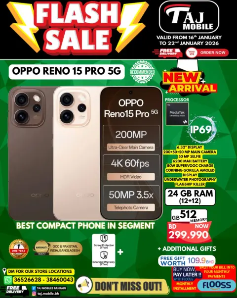 Offres Mobiles Taj Bahrein de 16 à 22 janvier 2026 vente Flash - Page 24